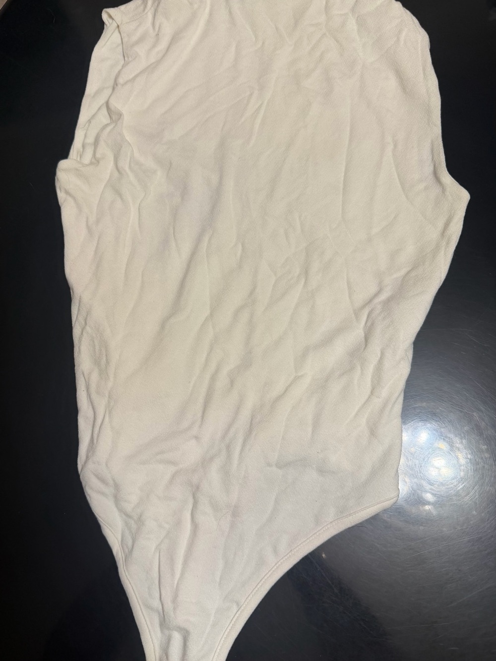 naked wardrobe Cream Sleeveless Bodysuit
